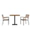 Flash Furniture 30" Square Faux Teak Patio Table & 2 Club Chairs XU-DG-104560062-GG - alternate 6
